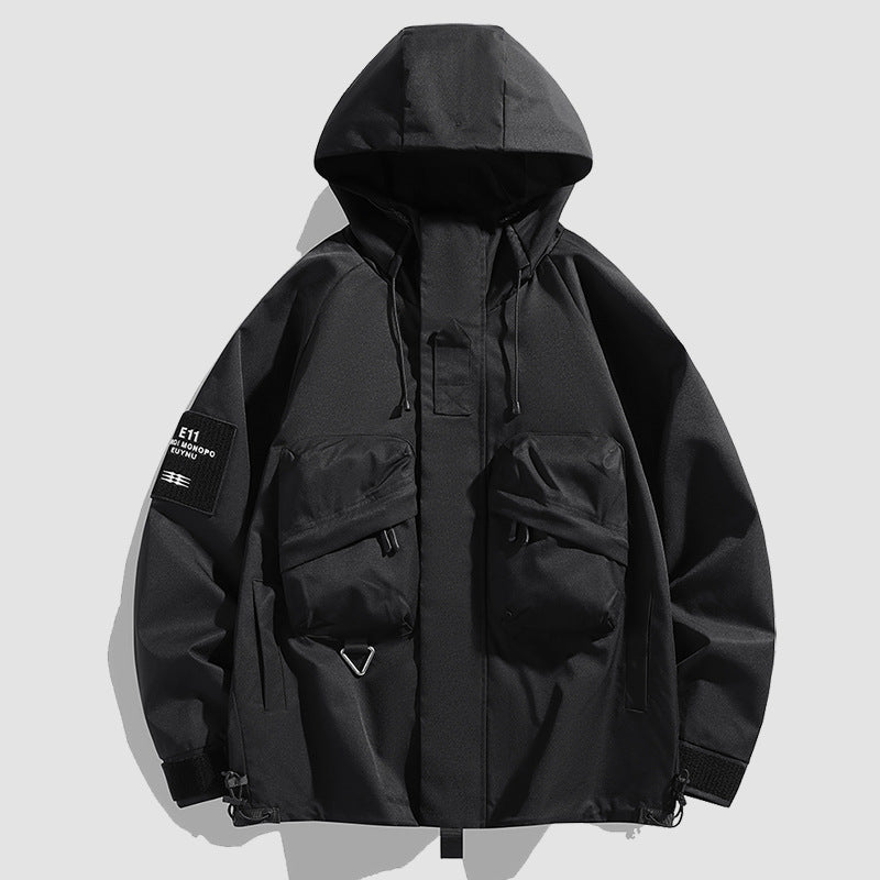 Men's Oversize Utility Parka with Hood, Multi-Pockets & Water-Repellent Functional Membrane Chichicherry