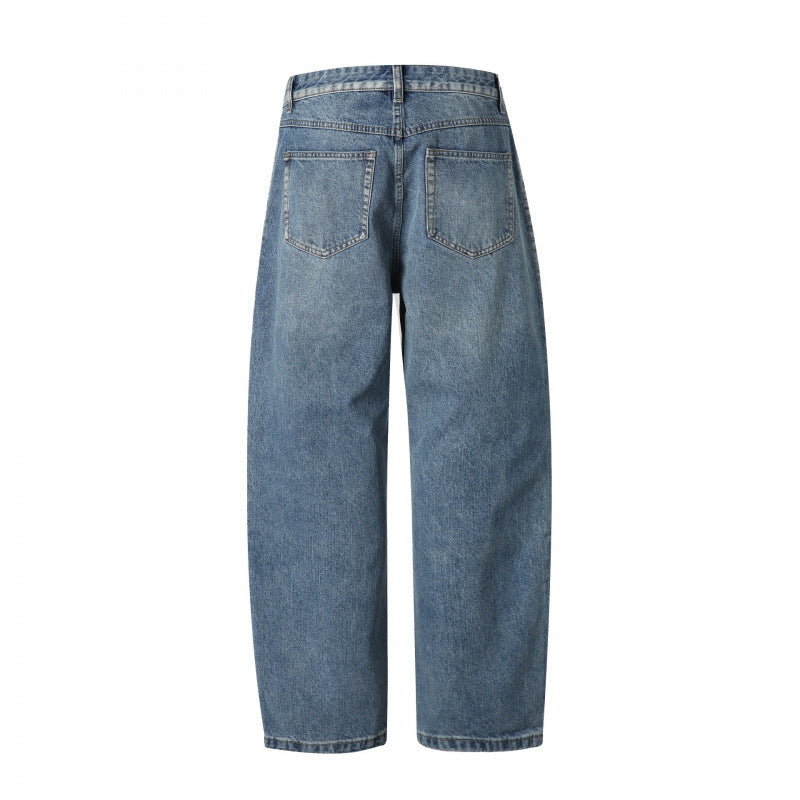 Ladies high-waisted jeans with pleats, straight cut and wide leg Chichicherry