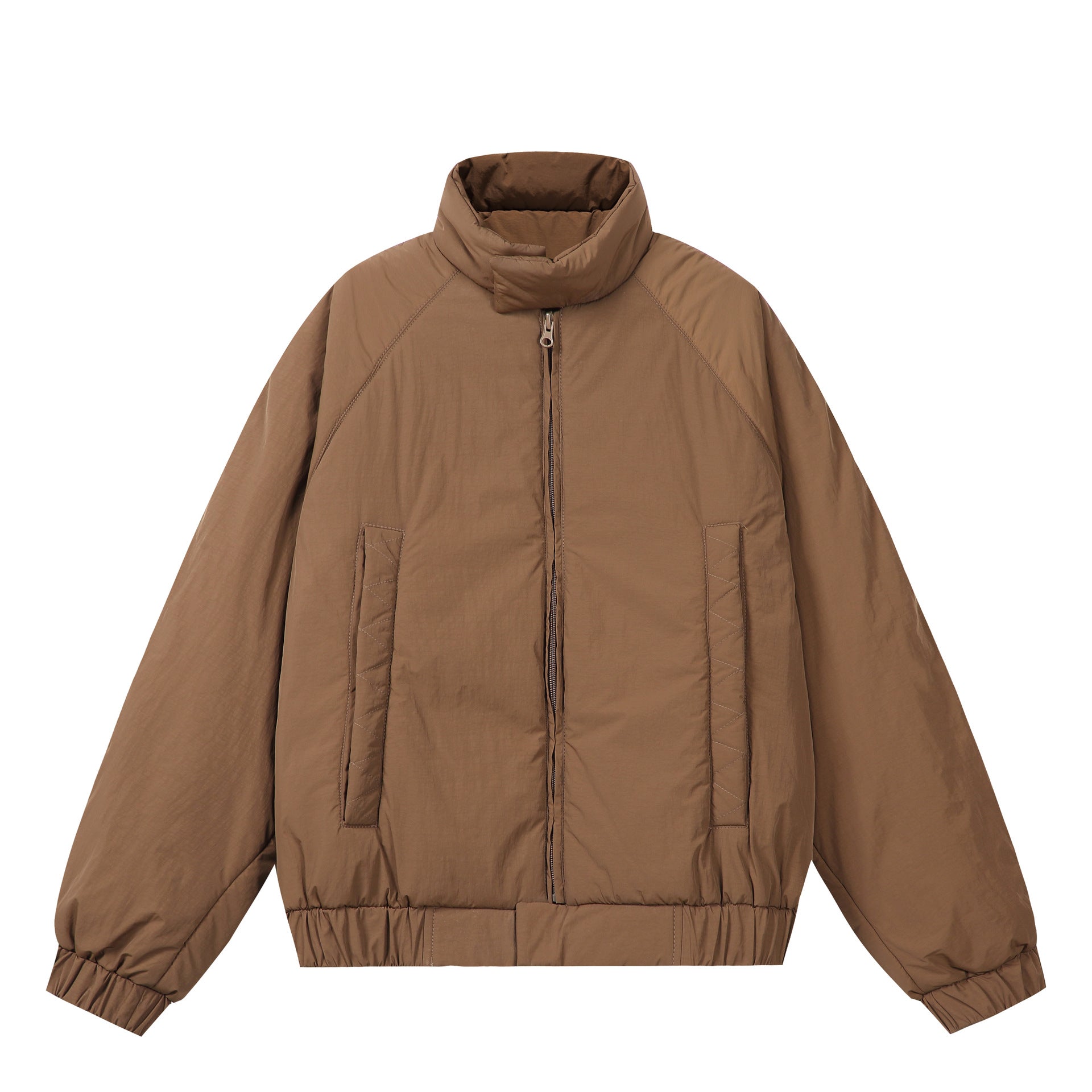 Unisex Boxy-padded Short Jacket with voluminous Funnel Collar Chichicherry