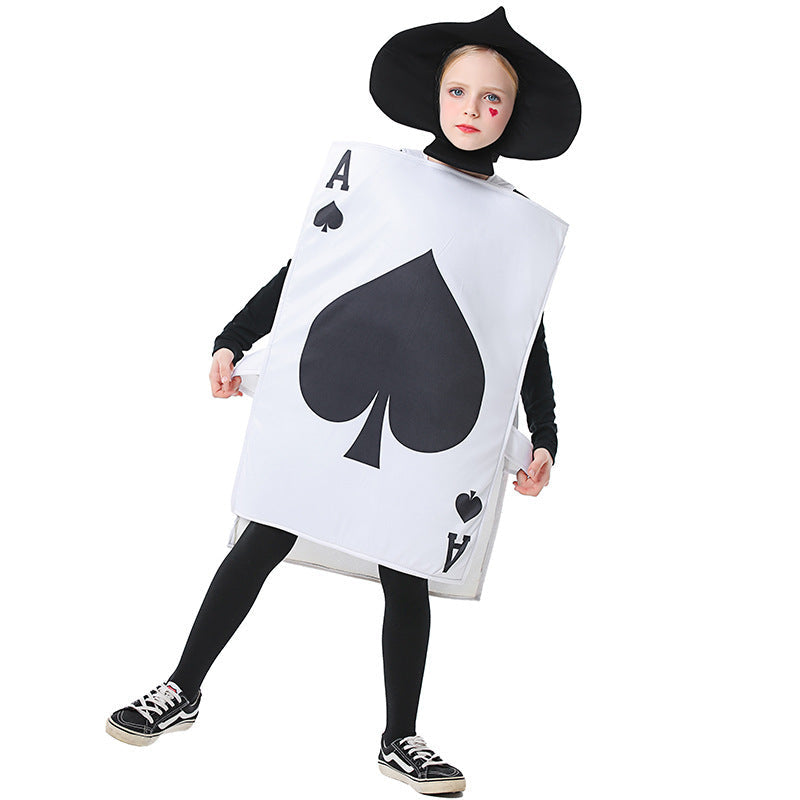 Men's playing cards costume with detailed design and shoulder straps Chichicherry