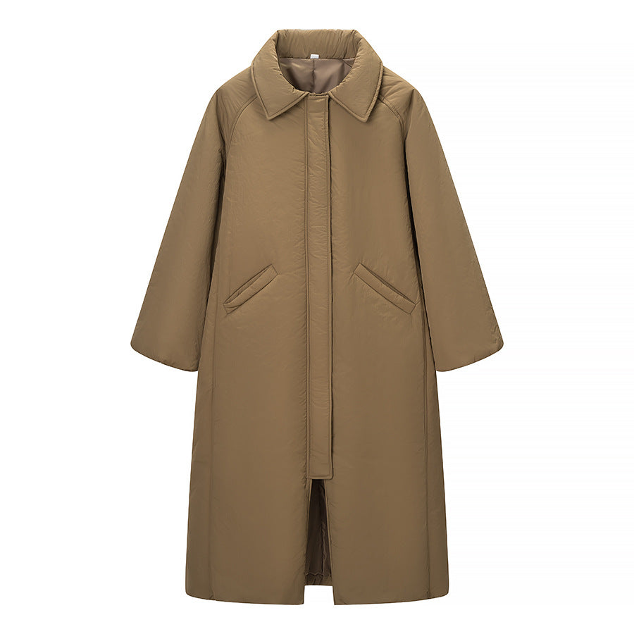 Women's Wide-Cut Quilted Balloon Coat with Hidden Button Placket Chichicherry