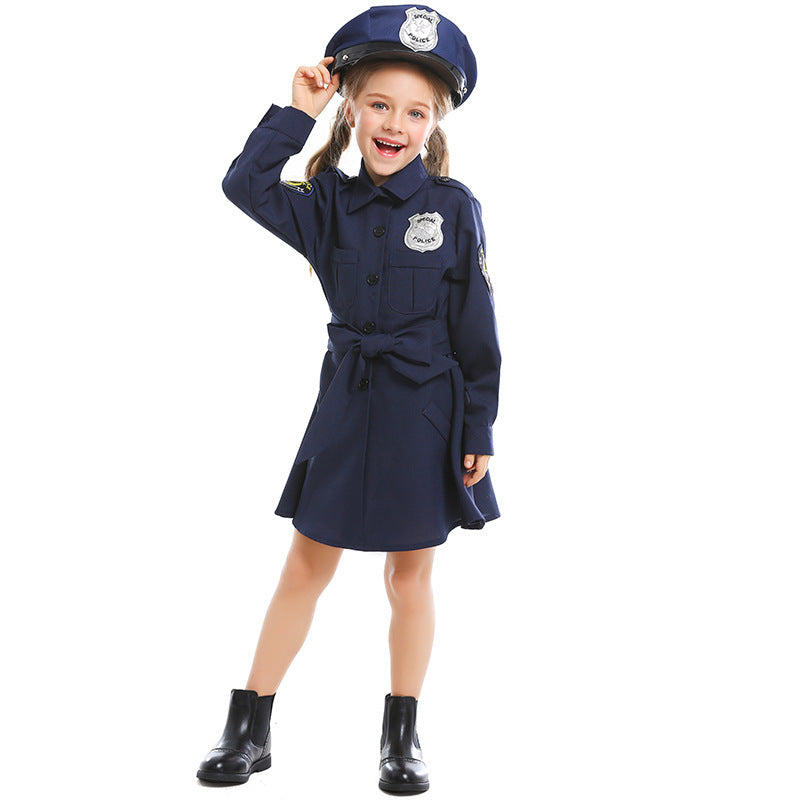 Women's Police Costume with Skirt and Cap Chichicherry