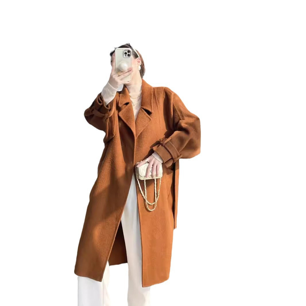 Women's oversized coat with dropped shoulder and long silhouette Chichicherry