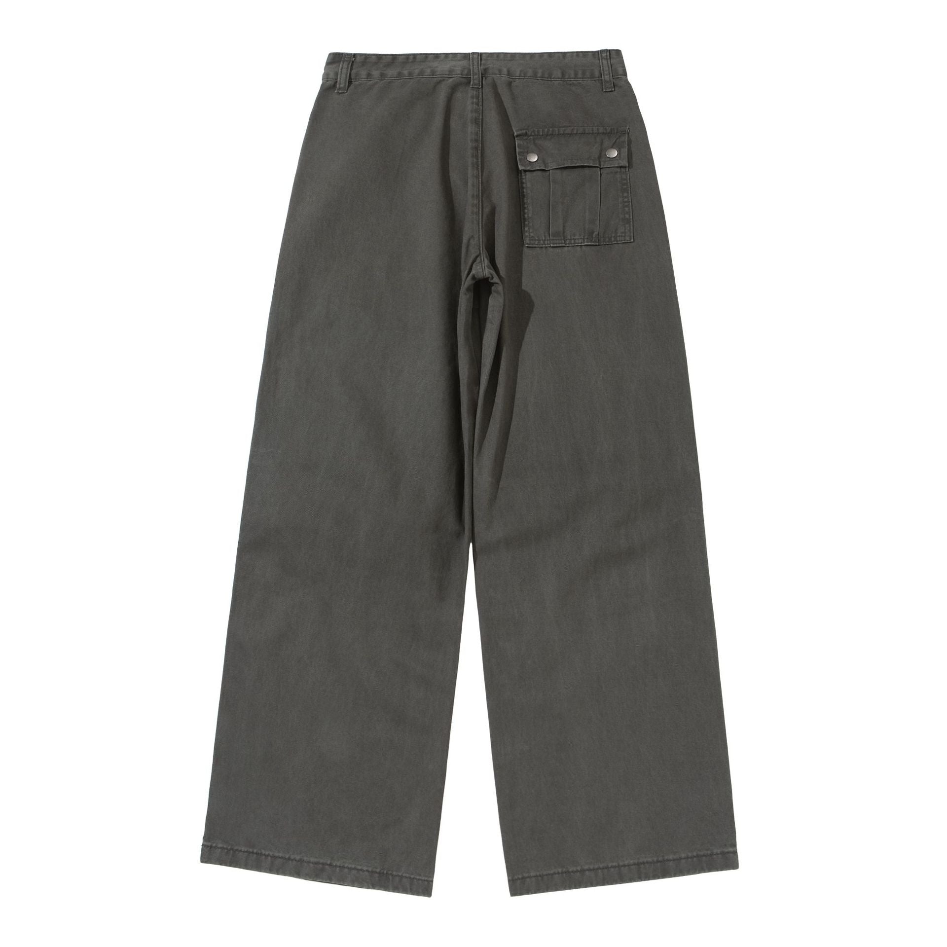 Women's Wide Cropped Cargo Pants with Knee Panels and Patch Pockets Chichicherry