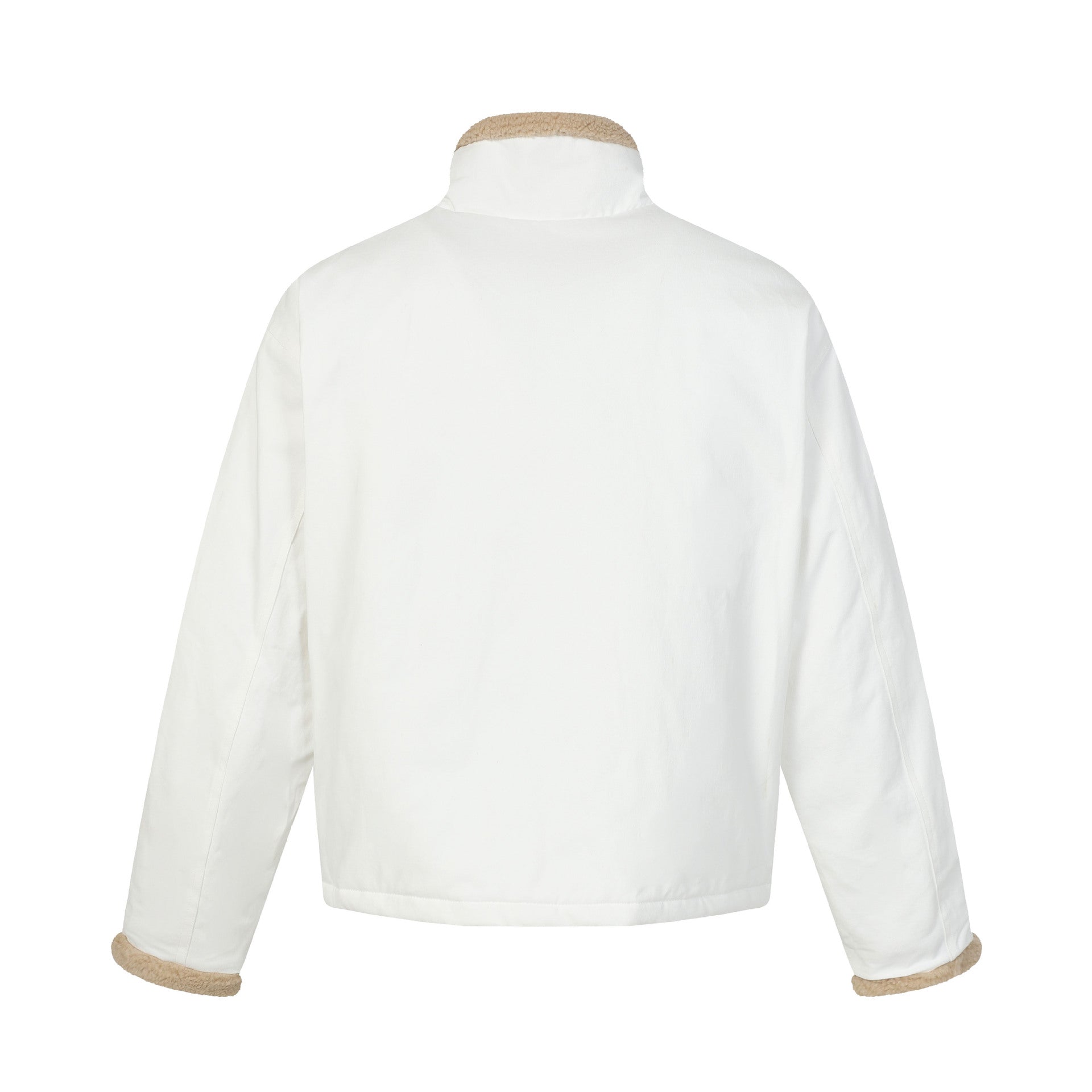 Men's short jacket in field style with teddy fur collar and cargo pockets Chichicherry