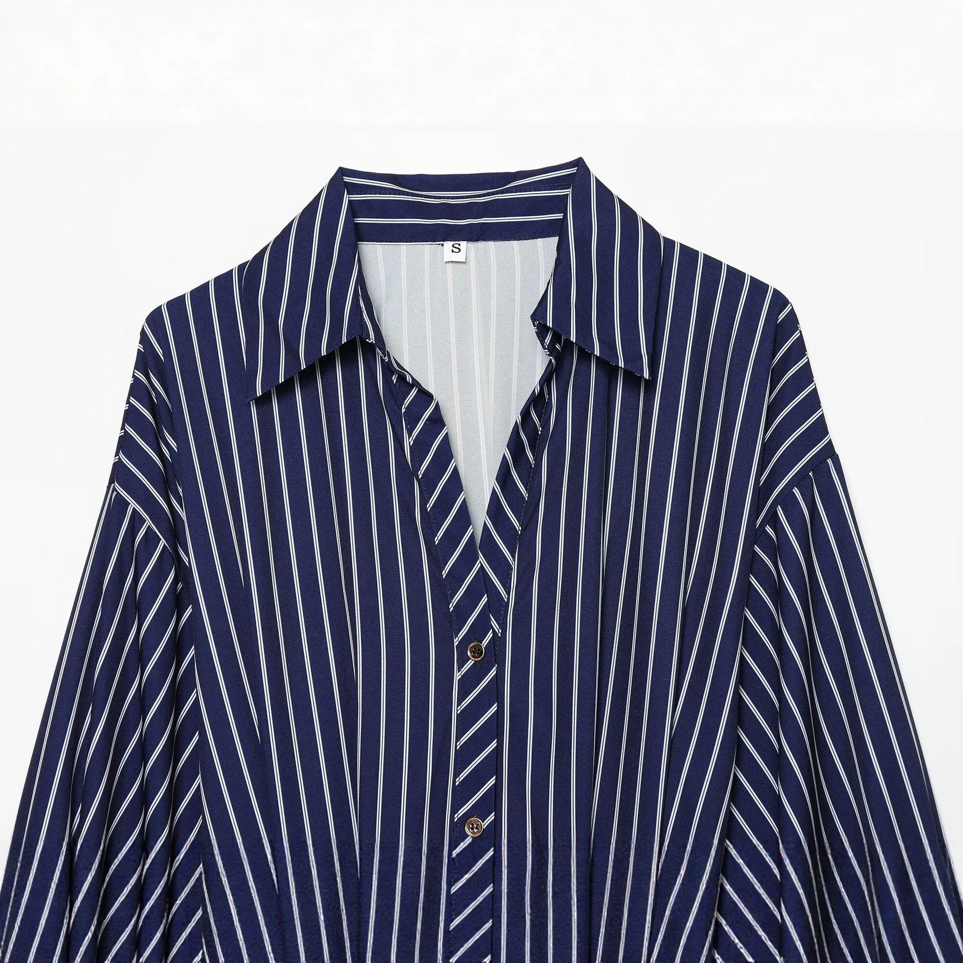 Women's shirt dress with waist belt and contrasting cuffs Chichicherry