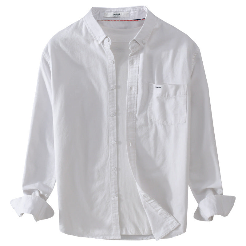 Men's classic button-down oxford shirt made of cotton with a Kent collar, loose fit, and chest pocket Chichicherry