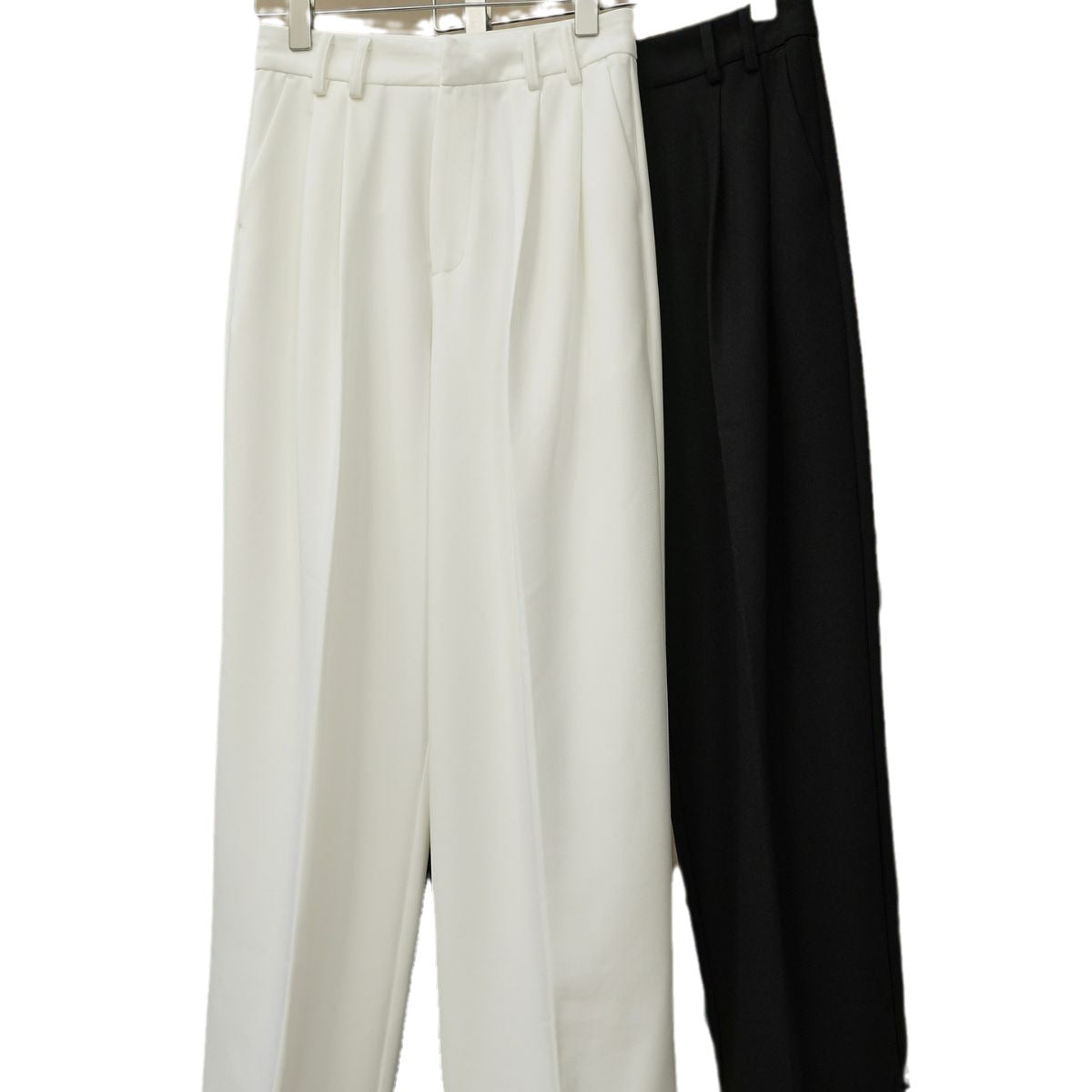 Women Wide High-Waisted Pleated Palazzo Pants with Flowing Fall Chichicherry