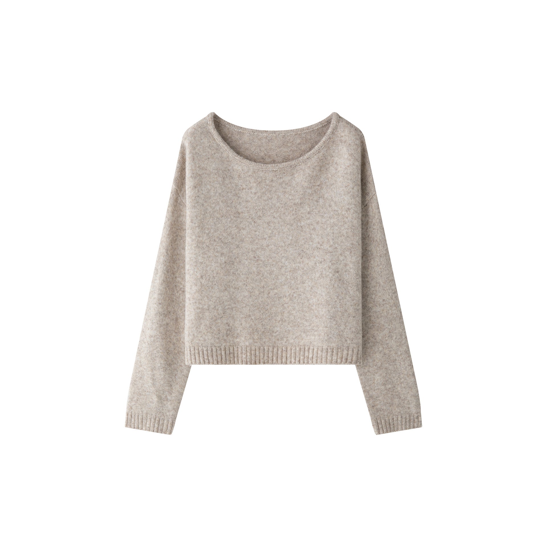 Women Soft Off-Shoulder Fine Knit Sweater with Dropped Shoulder Chichicherry