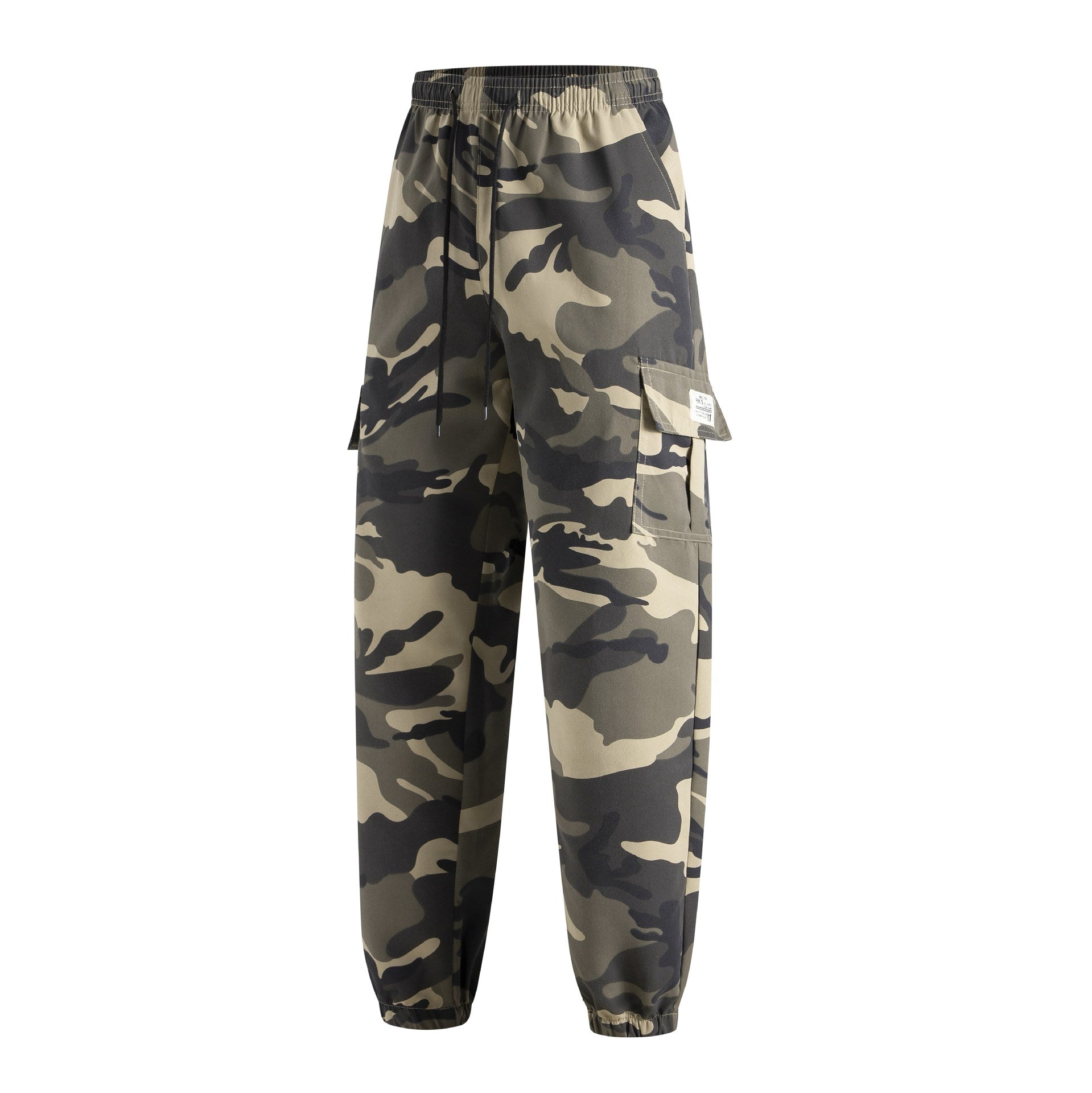 Men's cargo jogging pants with elastic waistband, multi-functional pockets & cuffs Chichicherry