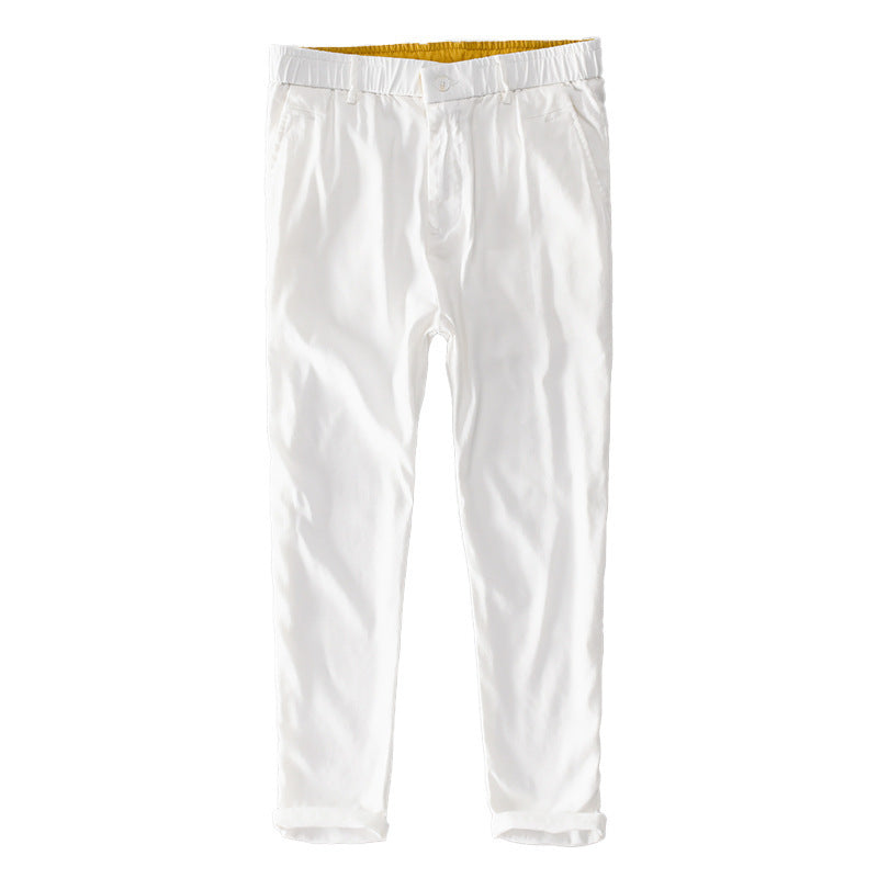 Men's cotton chinos with elastic waistband and tapered fit Chichicherry