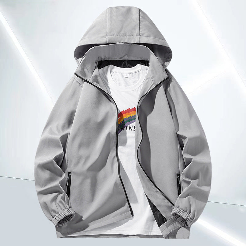 Unisex Minimalistic Softshell Hoodie with water-repellent coating, hood & concealed zipper pockets Chichicherry