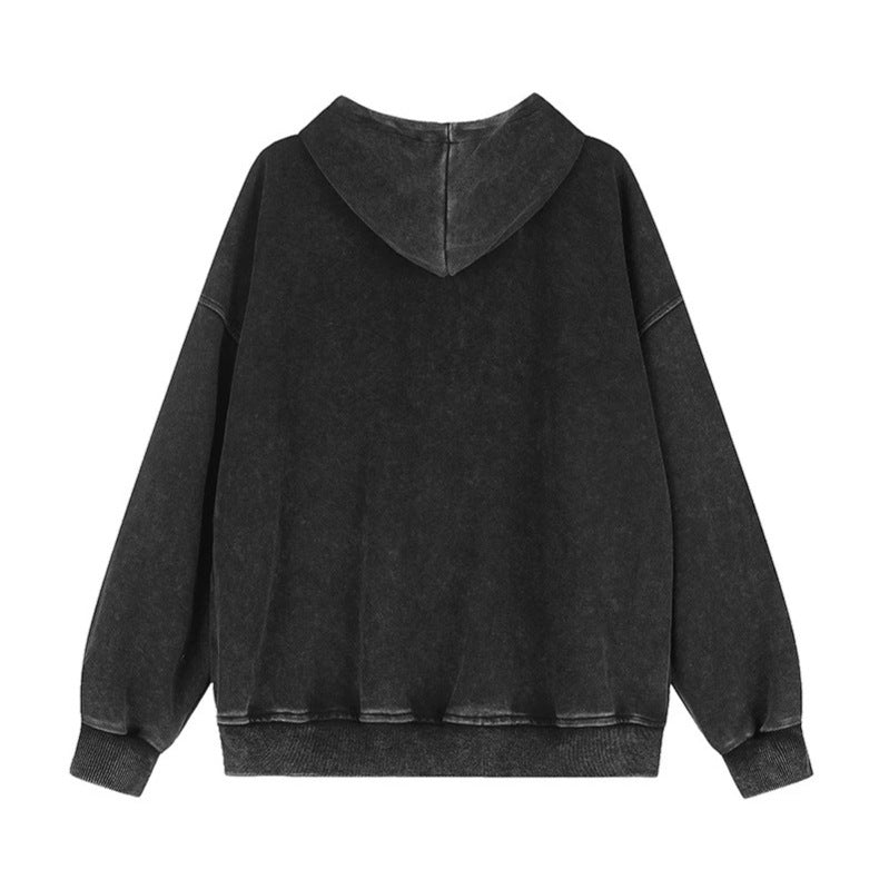 Women's hooded sweat jacket with leopard pattern, velour stripes and star studs Chichicherry