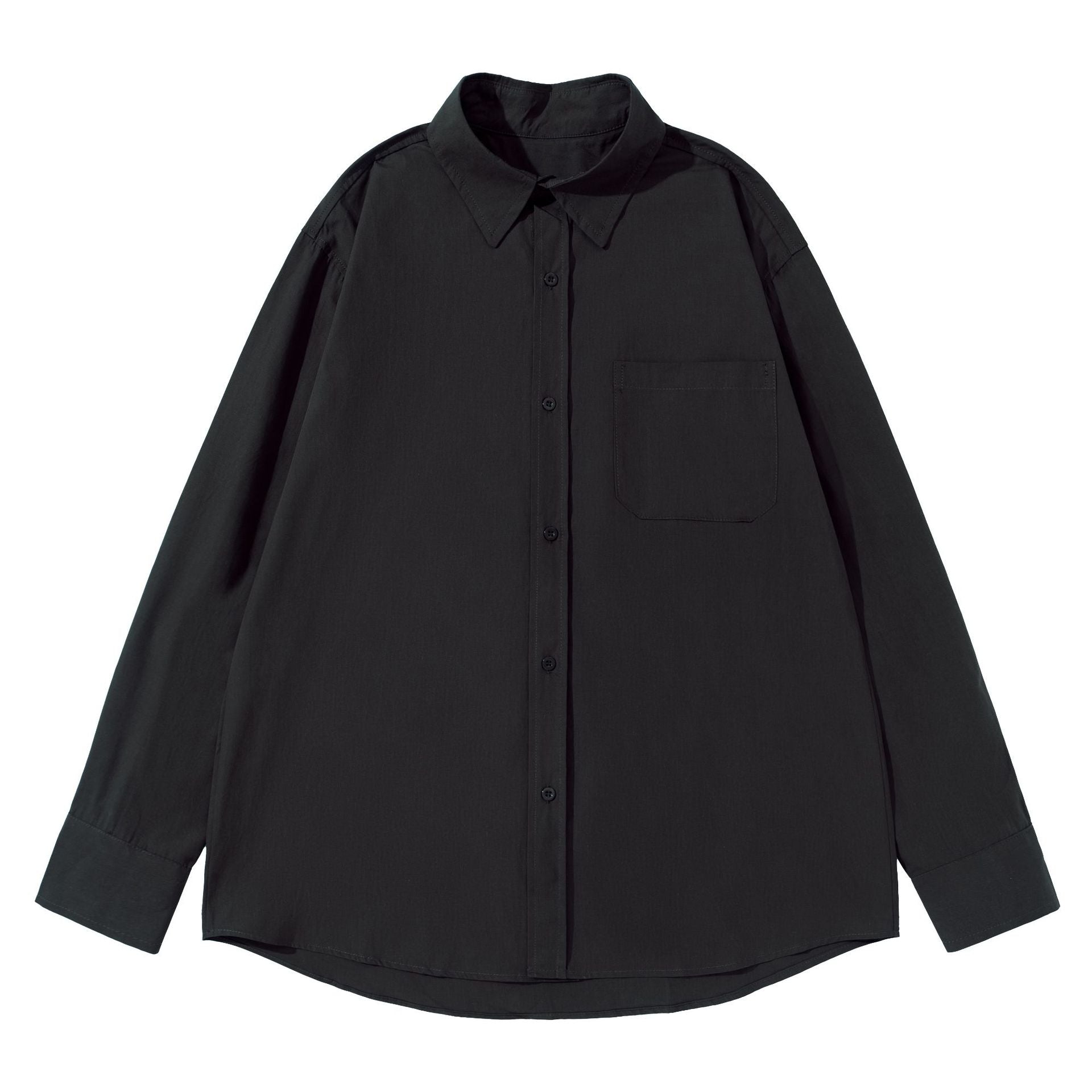 Unisex Boxy shirt with Kent collar, applied breast pocket and relaxed fit Chichicherry