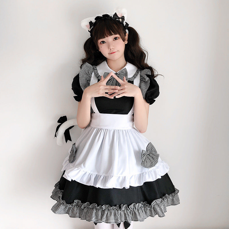 Ladies playful maid dress with ruffle details and bows Chichicherry