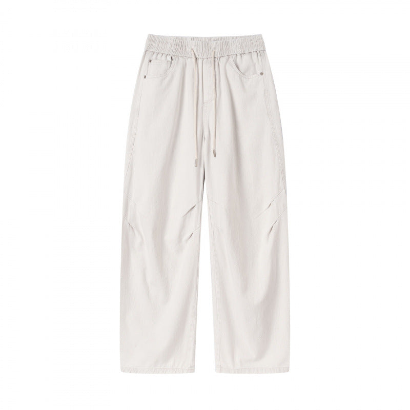 [Women] Wide culotte pants with high elastic waistband, drawstring and side pockets Chichicherry