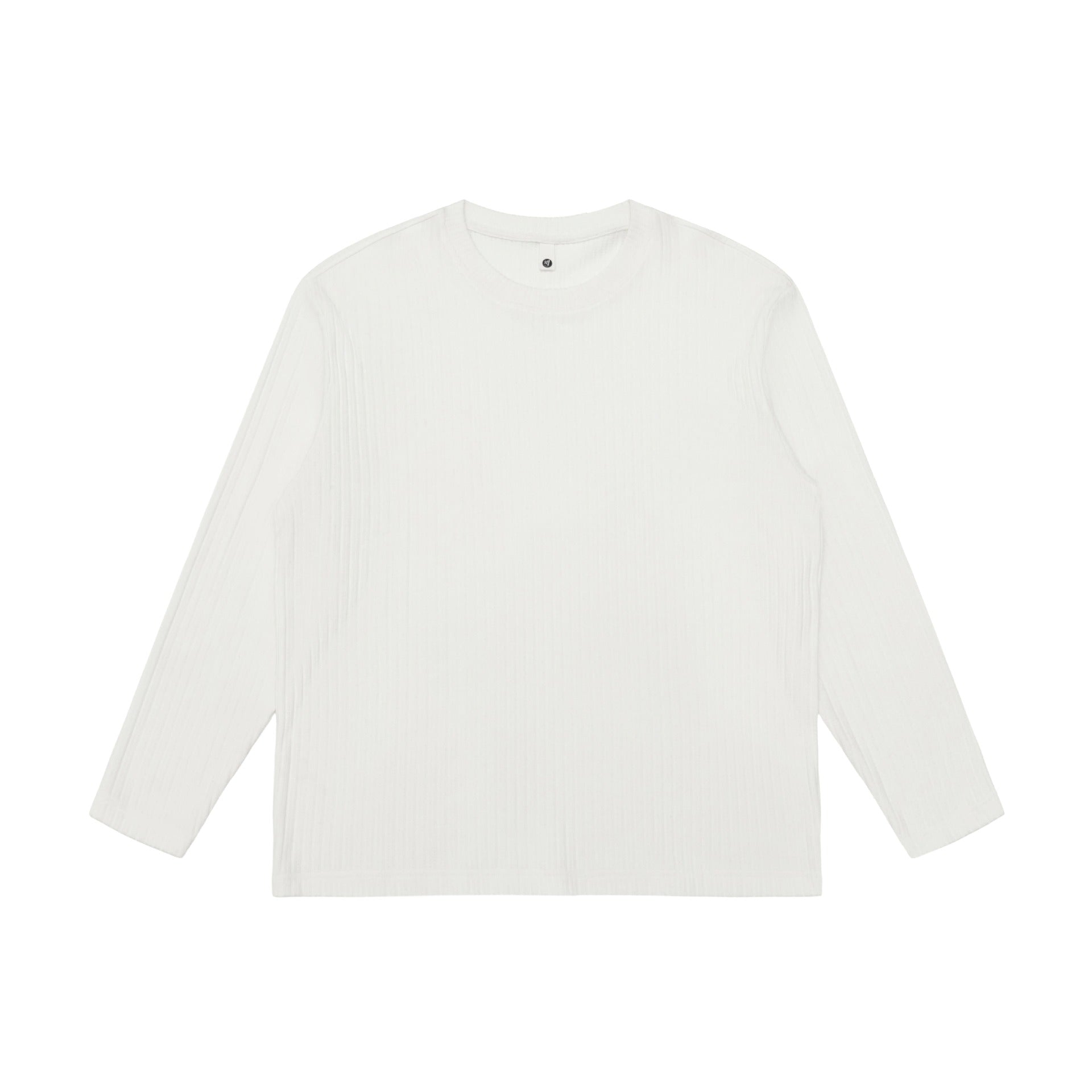 Unisex fine ribbed long sleeve shirt with round neckline and slightly oversized silhouette Chichicherry