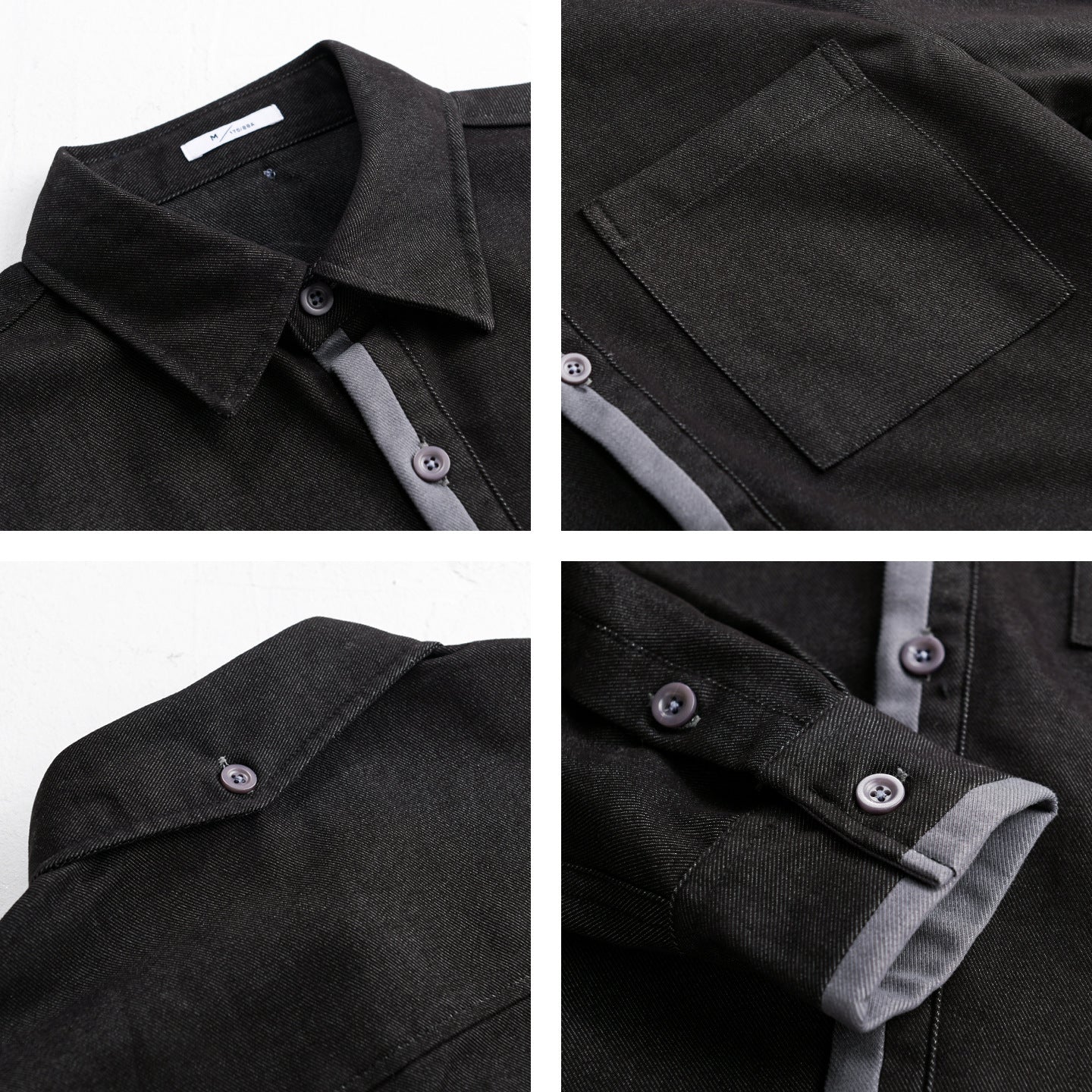 Men's Lightweight Cotton Twill Overshirt with Chest Pocket and Relaxed Fit Chichicherry