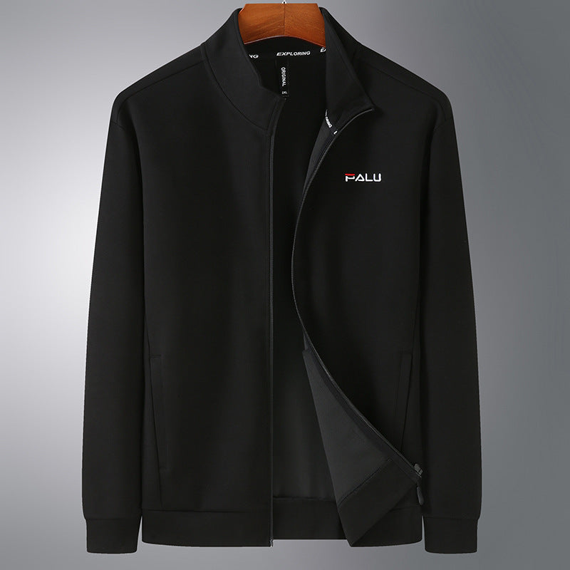Men's Softshell Training Jacket with Stand-up Collar and Full Zip Chichicherry