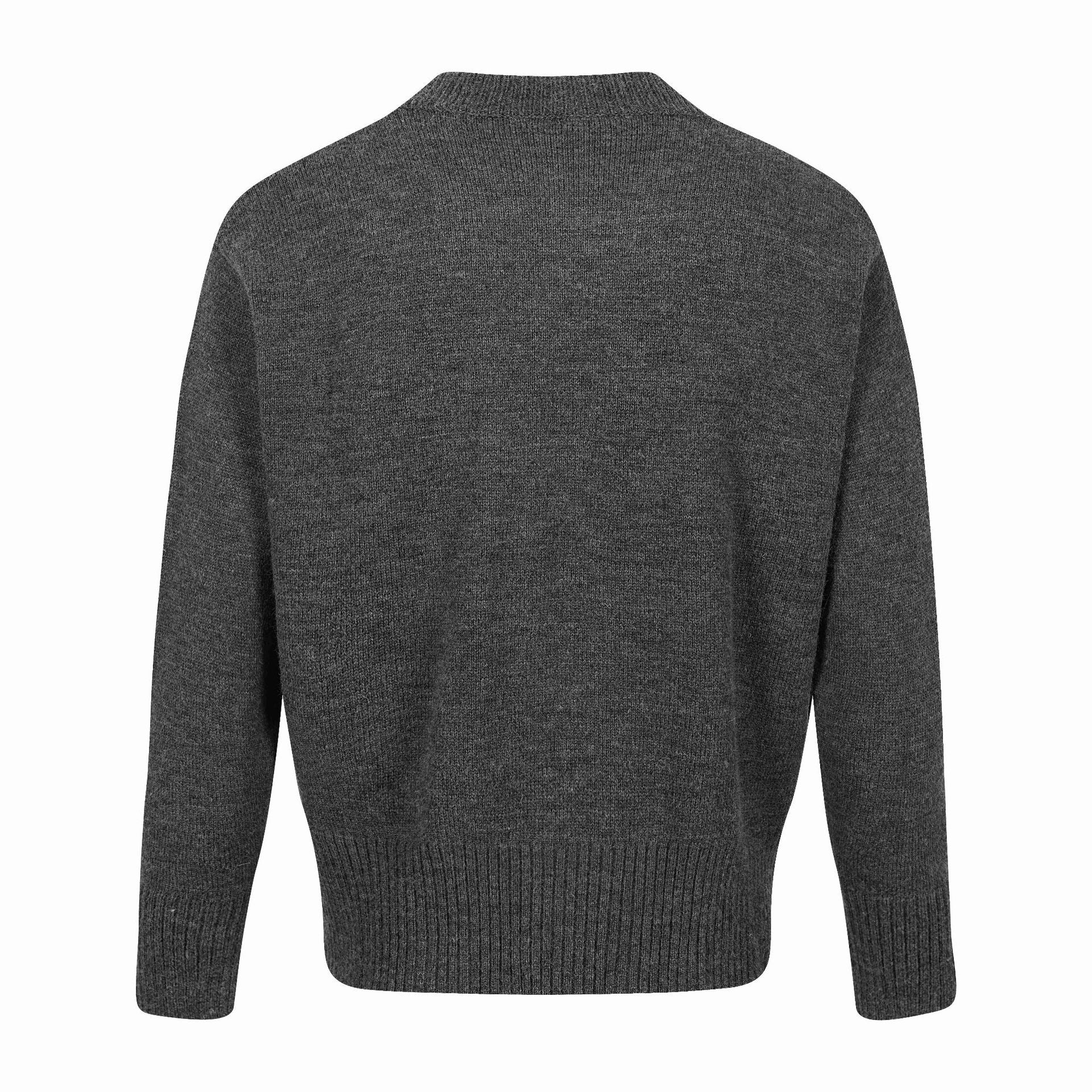 Men's double-breasted knitted cardigan with cable pattern and stand-up collar Chichicherry