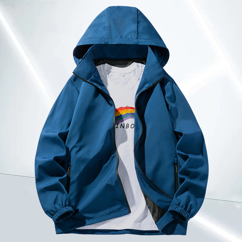 Unisex Minimalistic Softshell Hoodie with water-repellent coating, hood & concealed zipper pockets Chichicherry