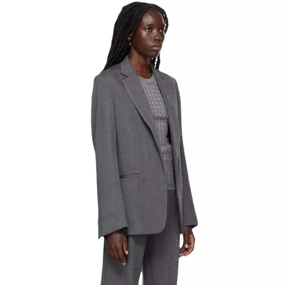 Women's Two-Piece Oversized Blazer Set with Wide Pleated Pants Chichicherry