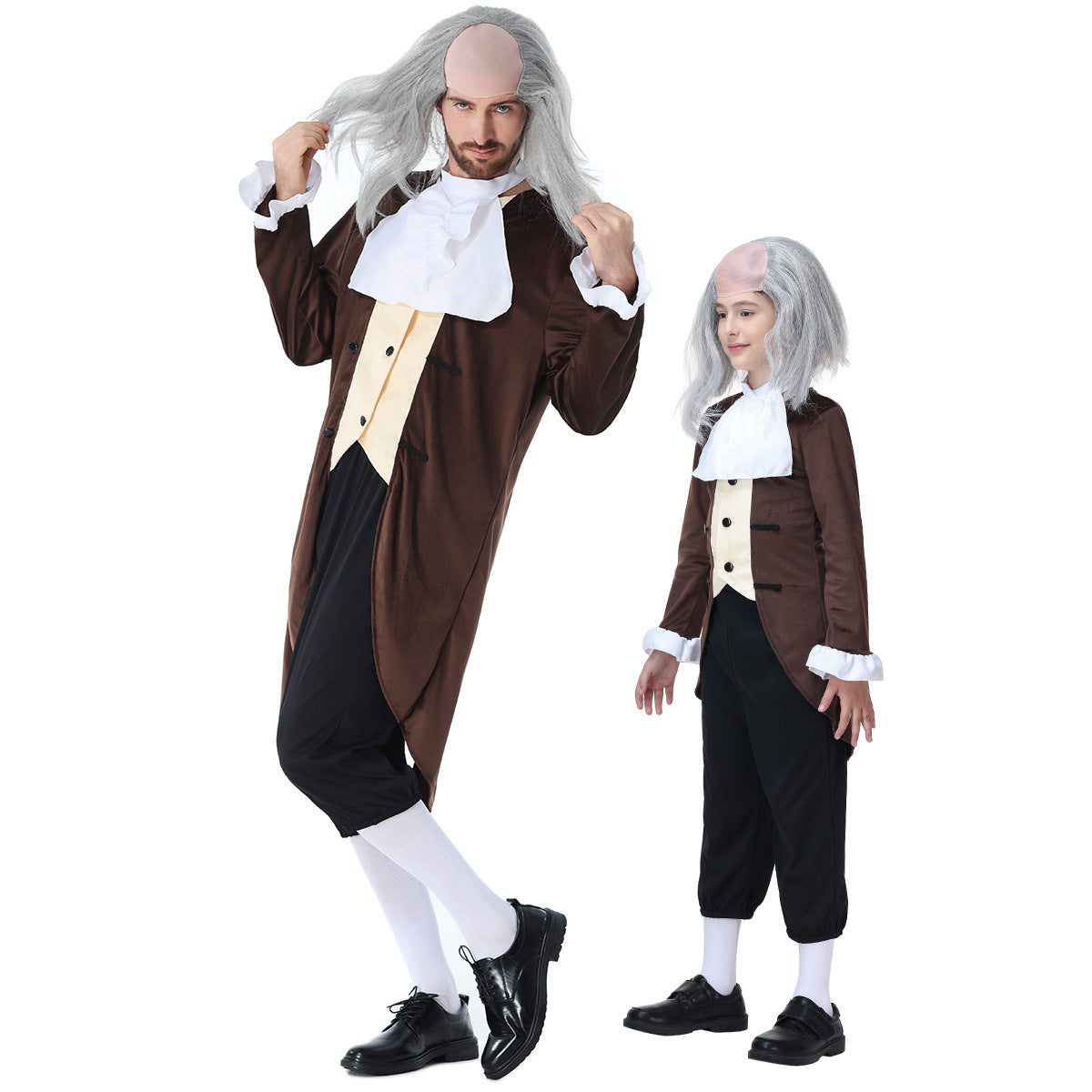 Men's historical costume with elegant tailcoat and baggy trousers Chichicherry
