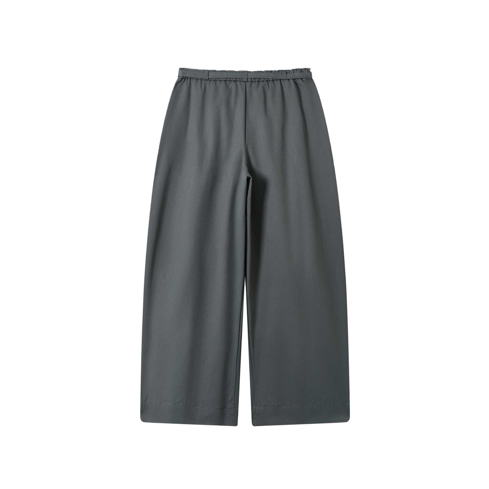 Women Culotte Pants with High Waist Wide Leg and Tied Belt Chichicherry