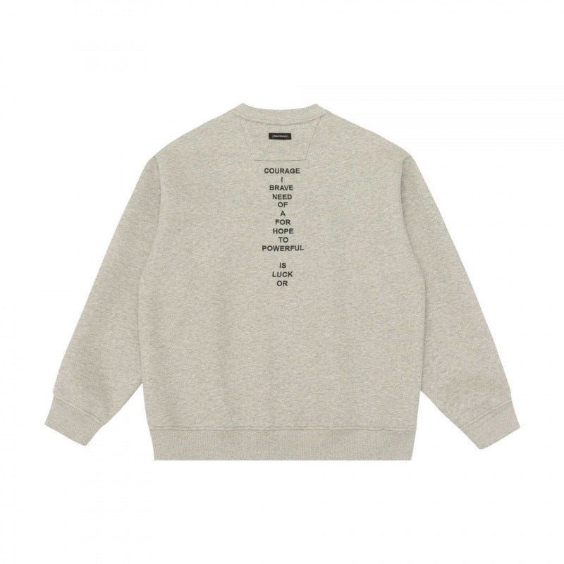 Unisex Oversized Sweatshirt with minimalist chest embroidery and ribbed hem Chichicherry