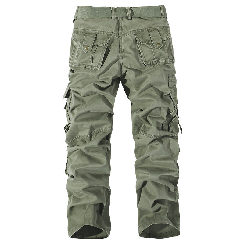 Men's Robust Cargo Work Pants with Multiple Pockets, Knee Pleats and Relaxed Fit Chichicherry