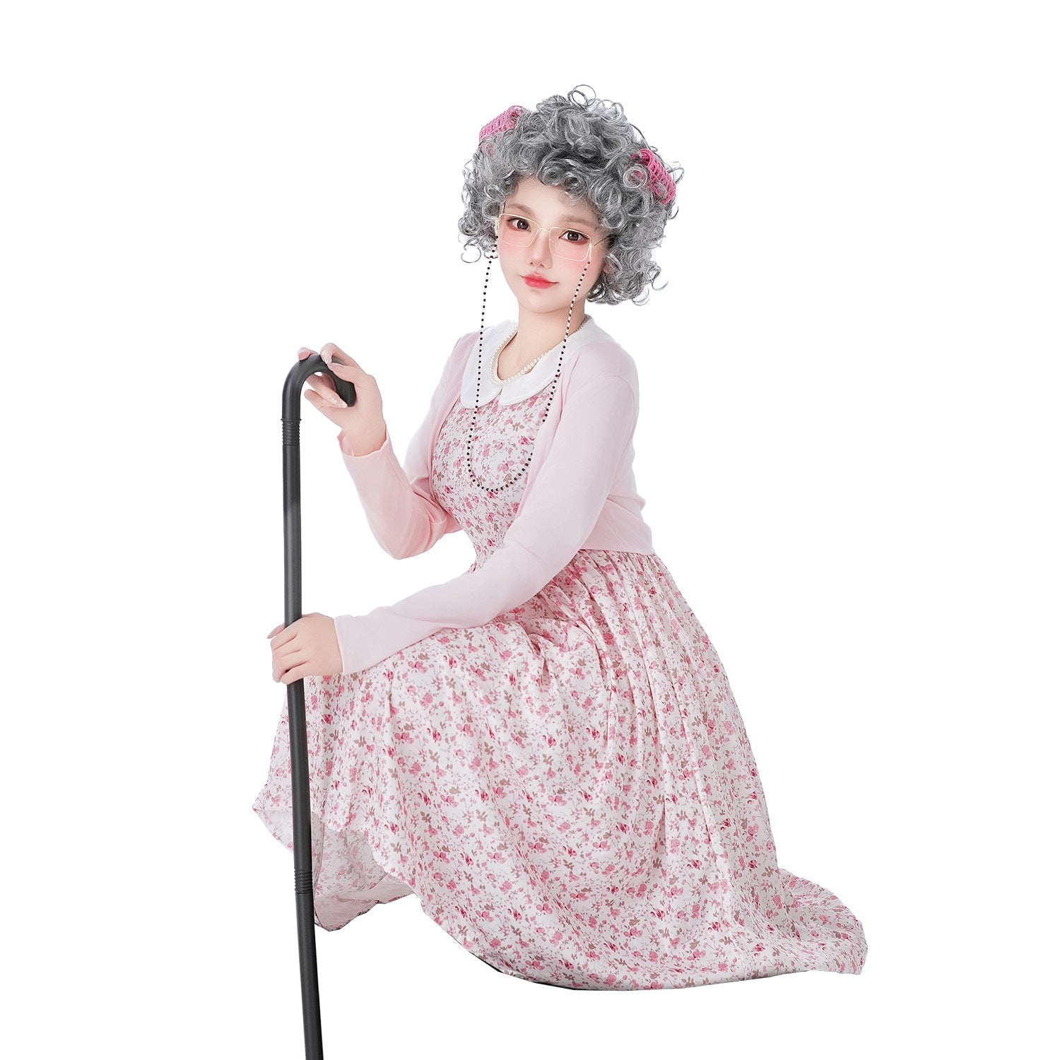 Women Vintage Floral Print Dress with Swing Skirt and Elegant Details Chichicherry