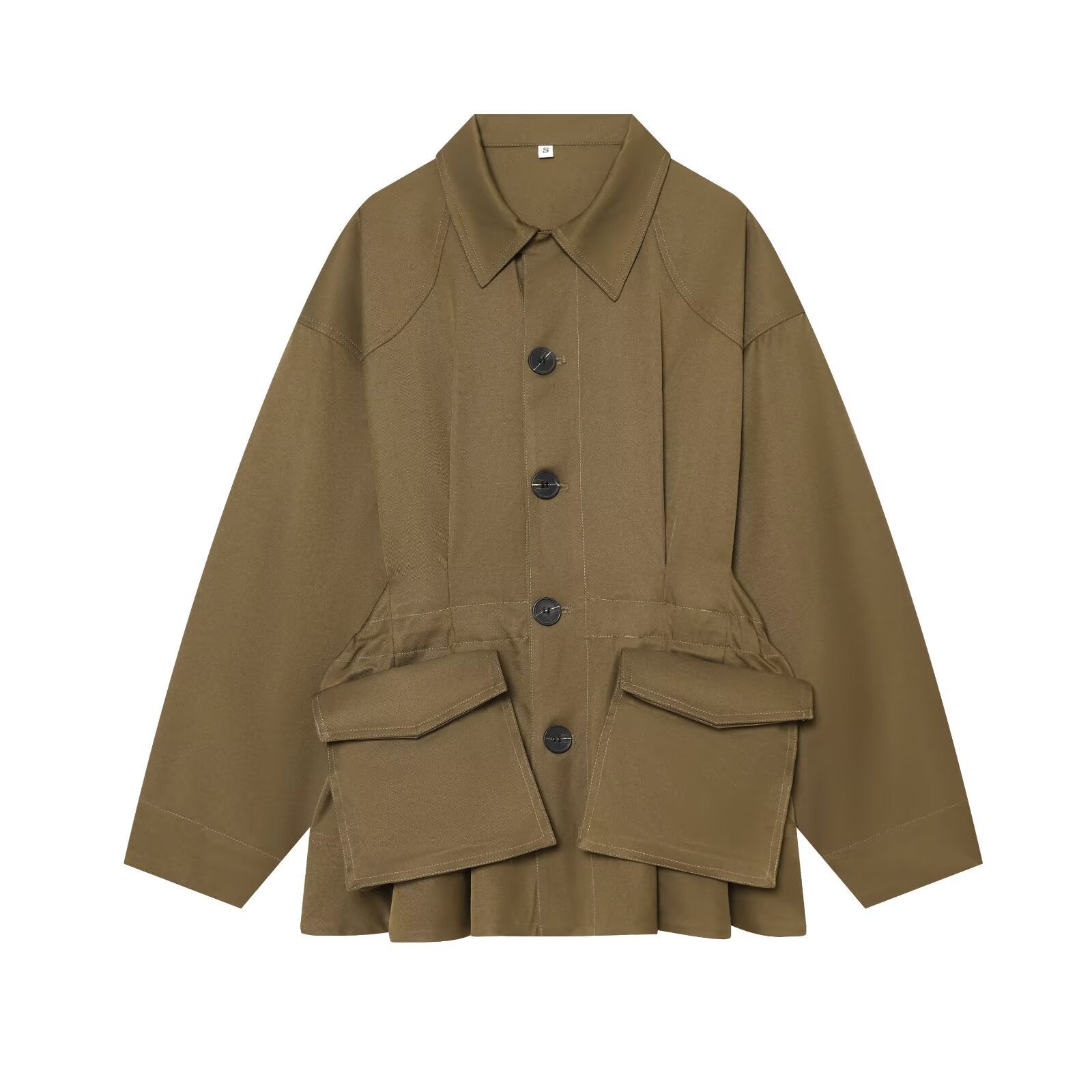 Women's short jacket in utility style with a loose fit and large flap pockets Chichicherry