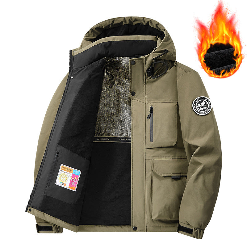 Men's Technical Thermal Parka with Microfleece Lining and Utility Pockets Chichicherry