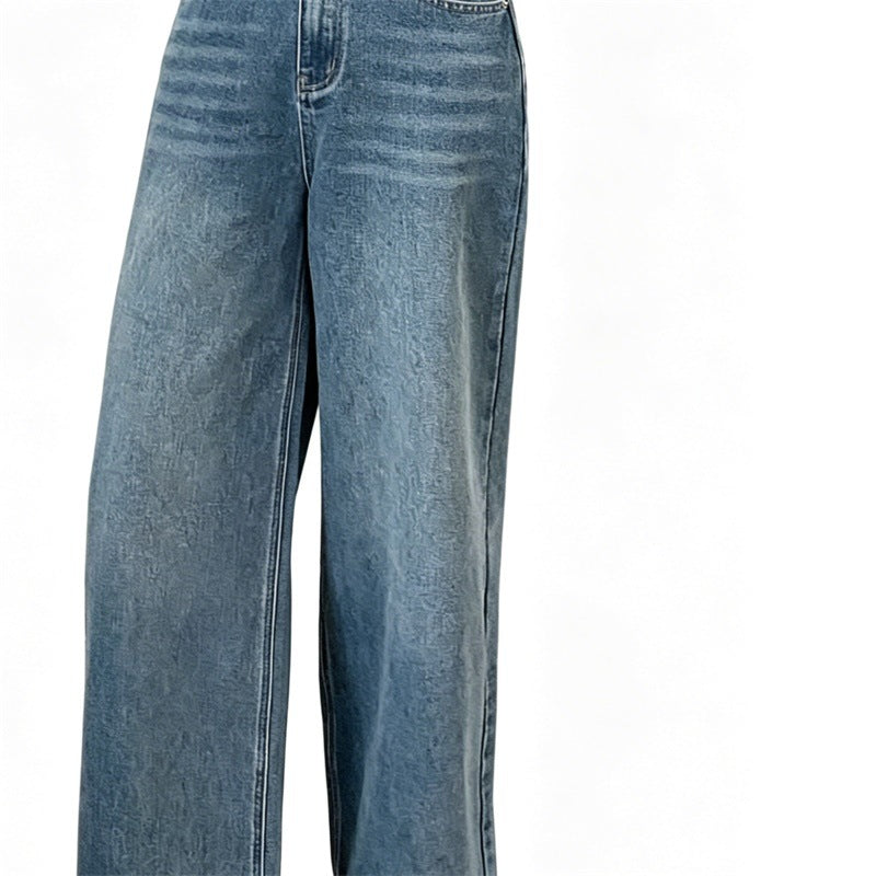 Women's jeans trousers with high waist and wide leg Chichicherry
