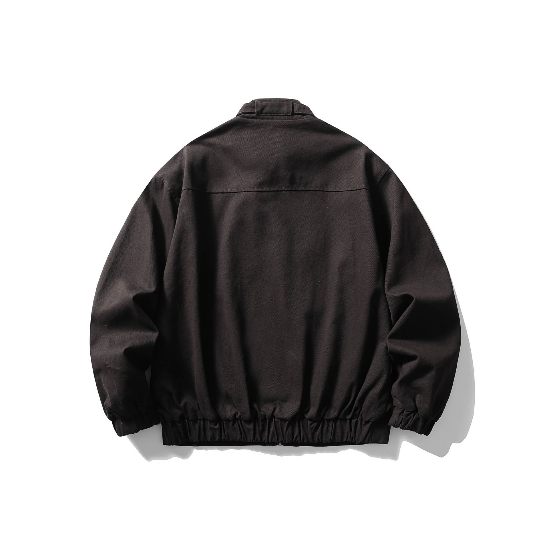 Men's Short Cut Functional Canvas Blouson Jacket with High Stand-Up Collar Chichicherry