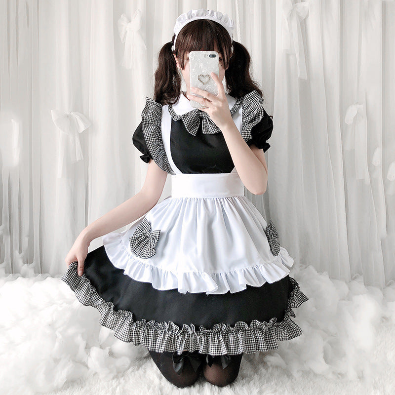 Ladies playful maid dress with ruffle details and bows Chichicherry