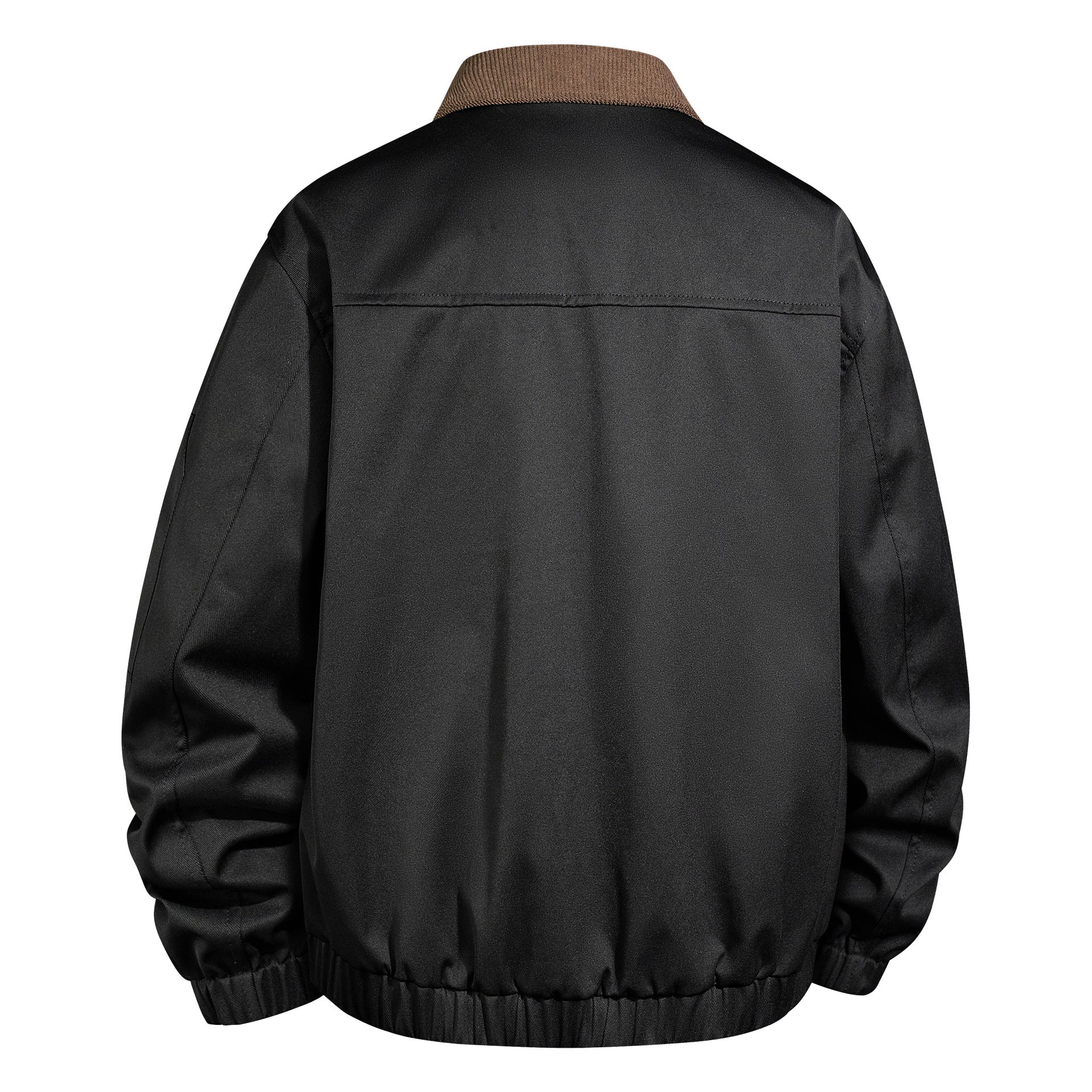 Men's Outdoor Bomber Jacket with Cord Collar and Multifunction Pockets Chichicherry