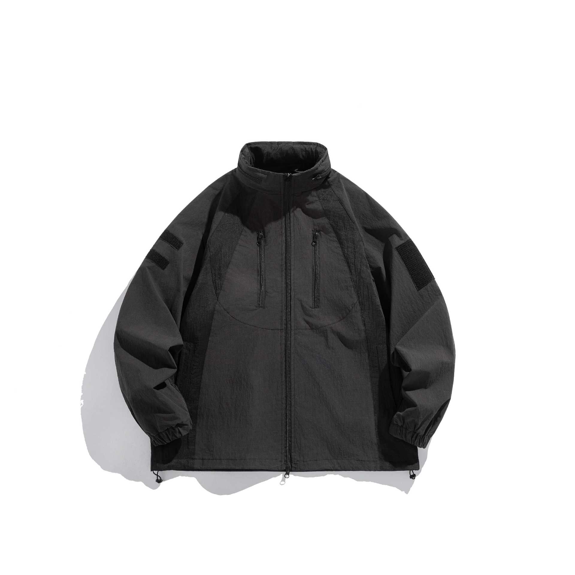 Men's Utility Hooded Parka with Concealed Zippers and Multifunctional Pockets Chichicherry