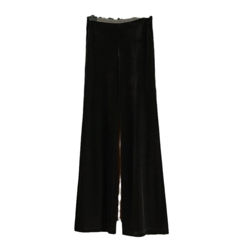 Women Elegant and flowing velour pants Drune