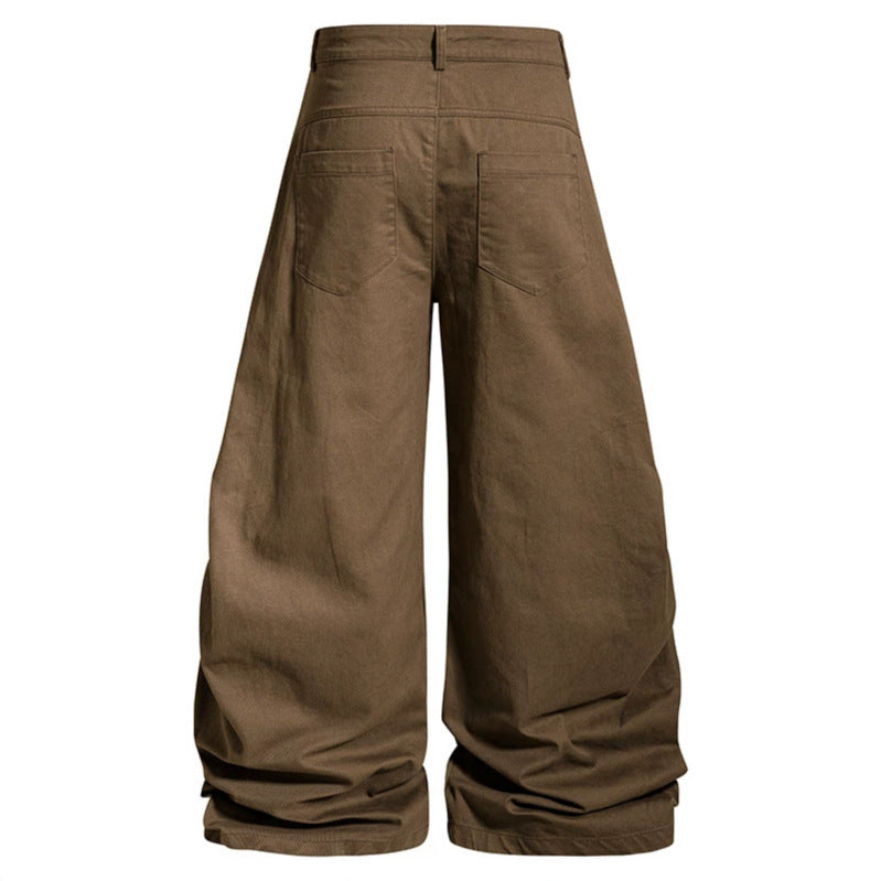 Women's Loose Balloon Cargo Pants with Draping and Metal Closure Details Chichicherry