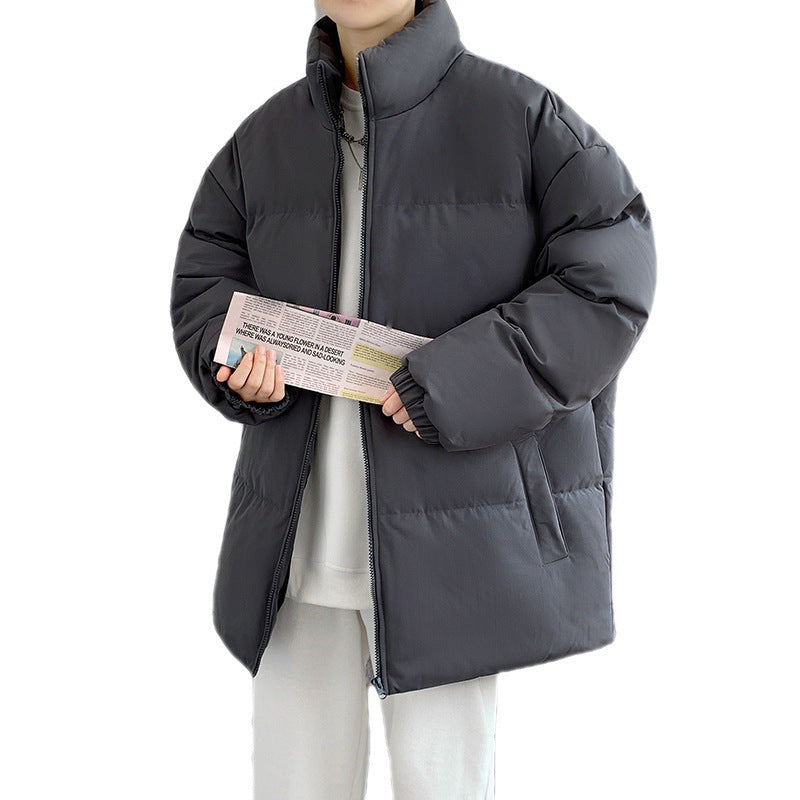 Women's Padded Oversized Quilted Jacket with High Stand-Up Collar and Straight Cut Chichicherry