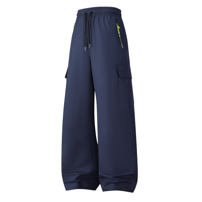 Men's Loose Utility Cargo Shorts with Elastic Waistband, Drawstring & Zipper Pockets Chichicherry