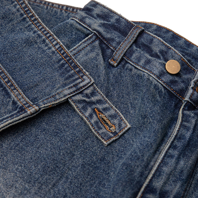 Men's baggy jeans with high waist and removable utility pocket flap Chichicherry