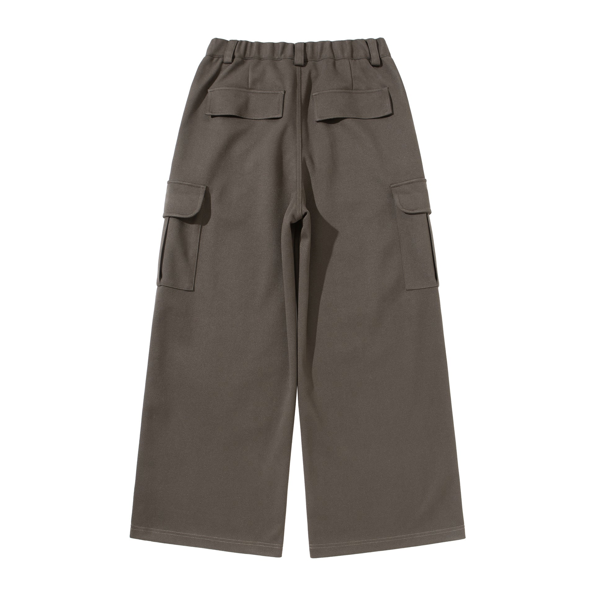 Women's Cropped Cargo Pants with Wide Legs and Patch Pockets Chichicherry