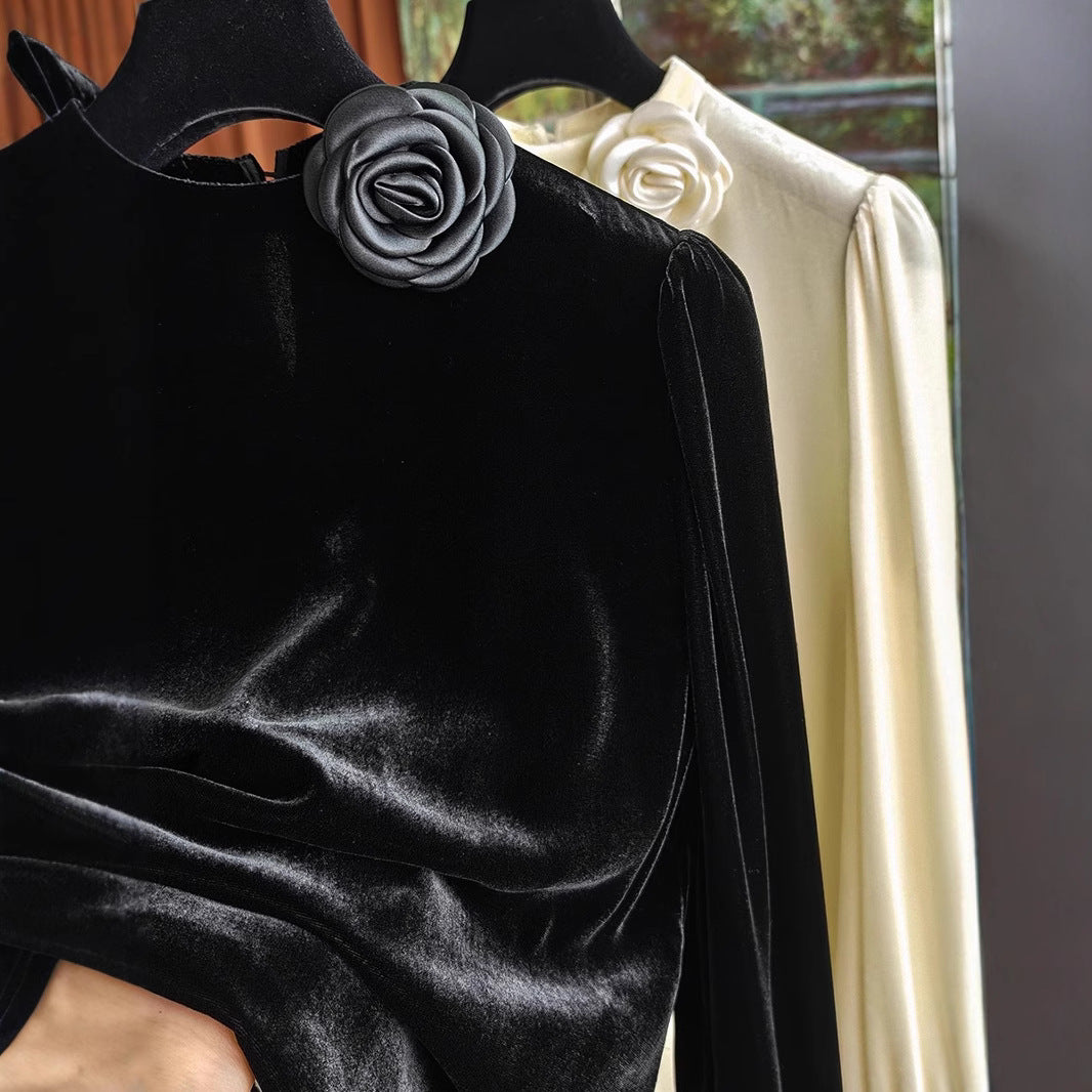 Women Elegant Blouse with Ruffle Detail Chichicherry