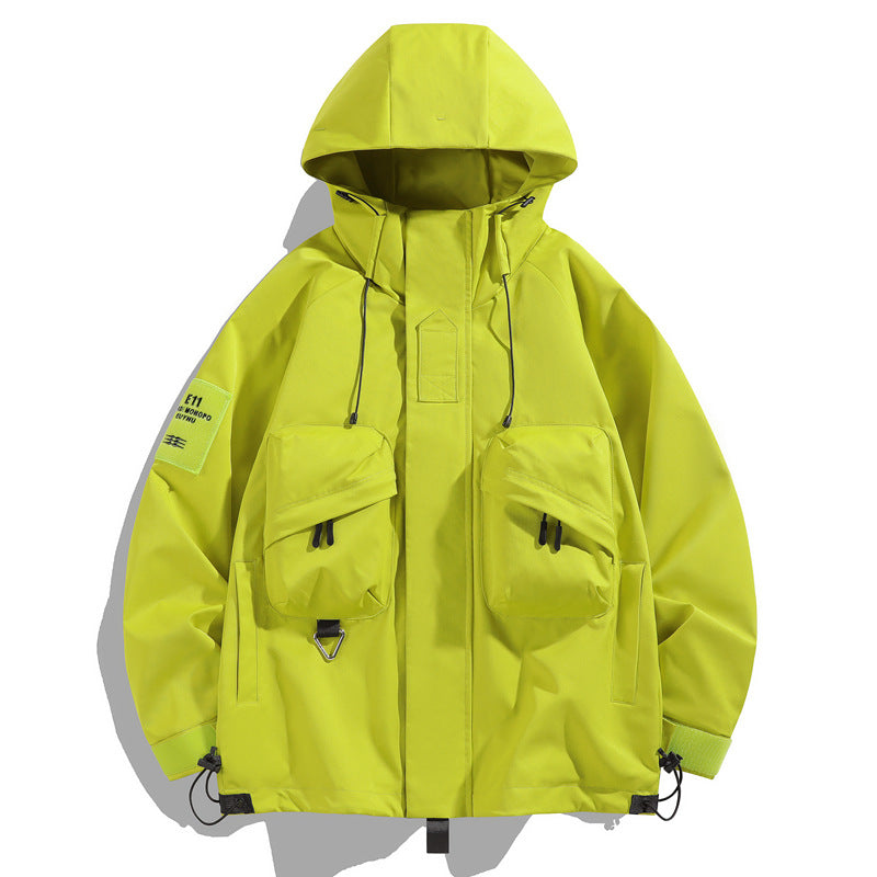 Men's Oversize Utility Parka with Hood, Multi-Pockets & Water-Repellent Functional Membrane Chichicherry