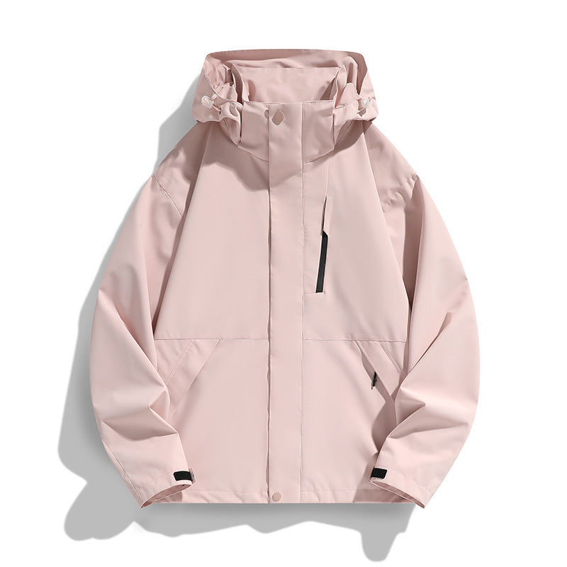Women Oversize Softshell Hooded Jacket with Drop Shoulder, Concealed Zippers and Drawstring Chichicherry