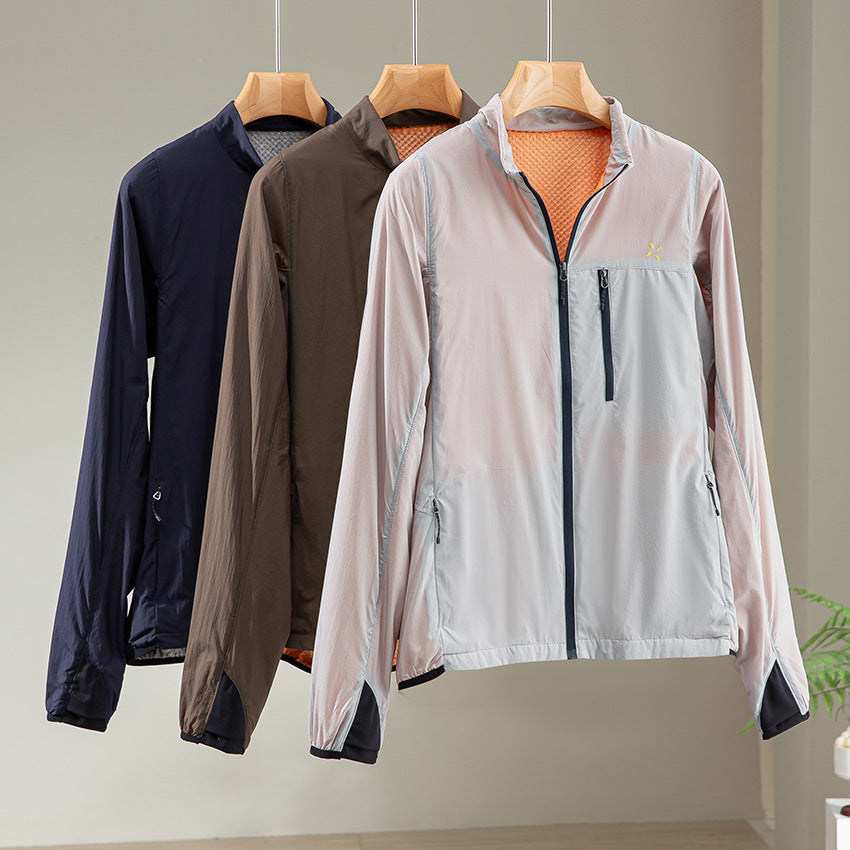 Men's Ultralight Functional Jacket with Stand Collar, Chest Pocket and Concealed Zipper Chichicherry