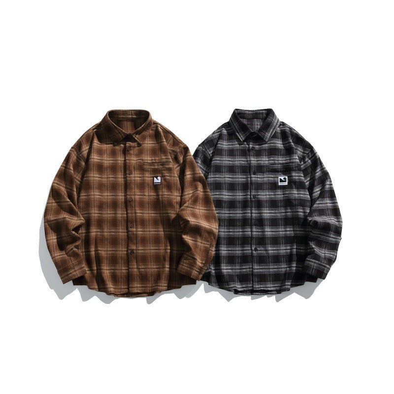 Men's Checkered Overshirt-Jacket in Boxy-Relaxed Fit Chichicherry
