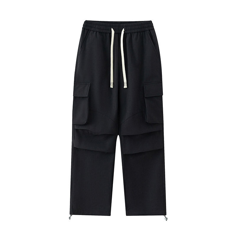 Men's cargo pants with elastic waistband, layered detail and zip hem Chichicherry